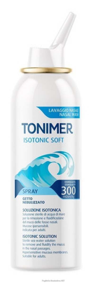 Trova Offerte di tonimer isotonic soft 300mosm soluzione isotonica sterile per il lavaggio nasale spray getto nebulizzato 100ml e compra online