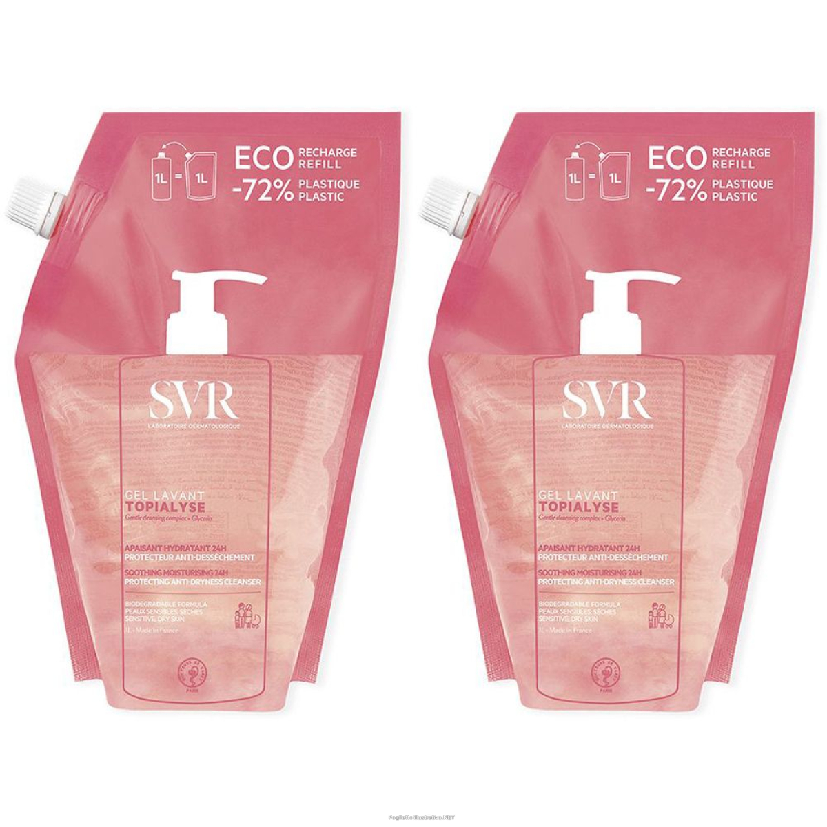 Trova Offerte di topialyse ricarica gel lavant set da 2 2x1000 ml doccia e compra online