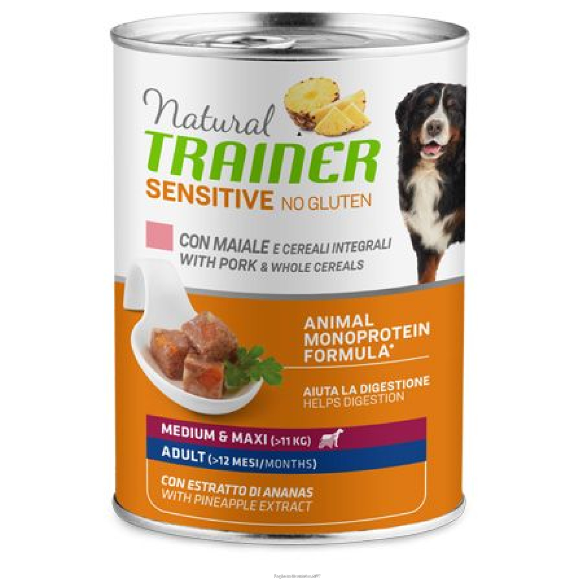 Trova Offerte di trainer natural cane sensitive medium/maxi adult maiale 400gr (lattina) e compra online