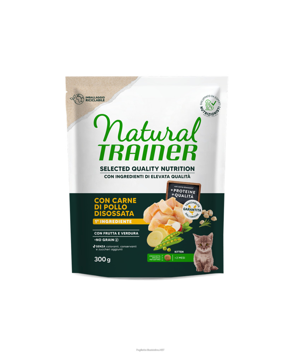 Trova Offerte di trainer natural gatto selected quality nutrition no grain kitten pollo 300gr e compra online