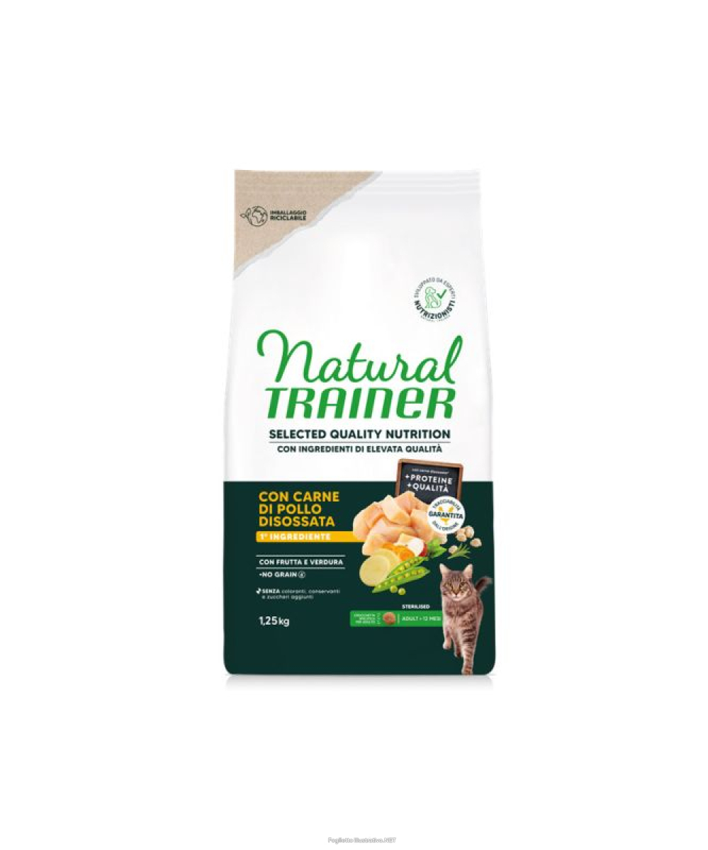 Trova Offerte di trainer natural gatto selected quality nutrition no grain sterilized adult pollo 1,25kg e compra online
