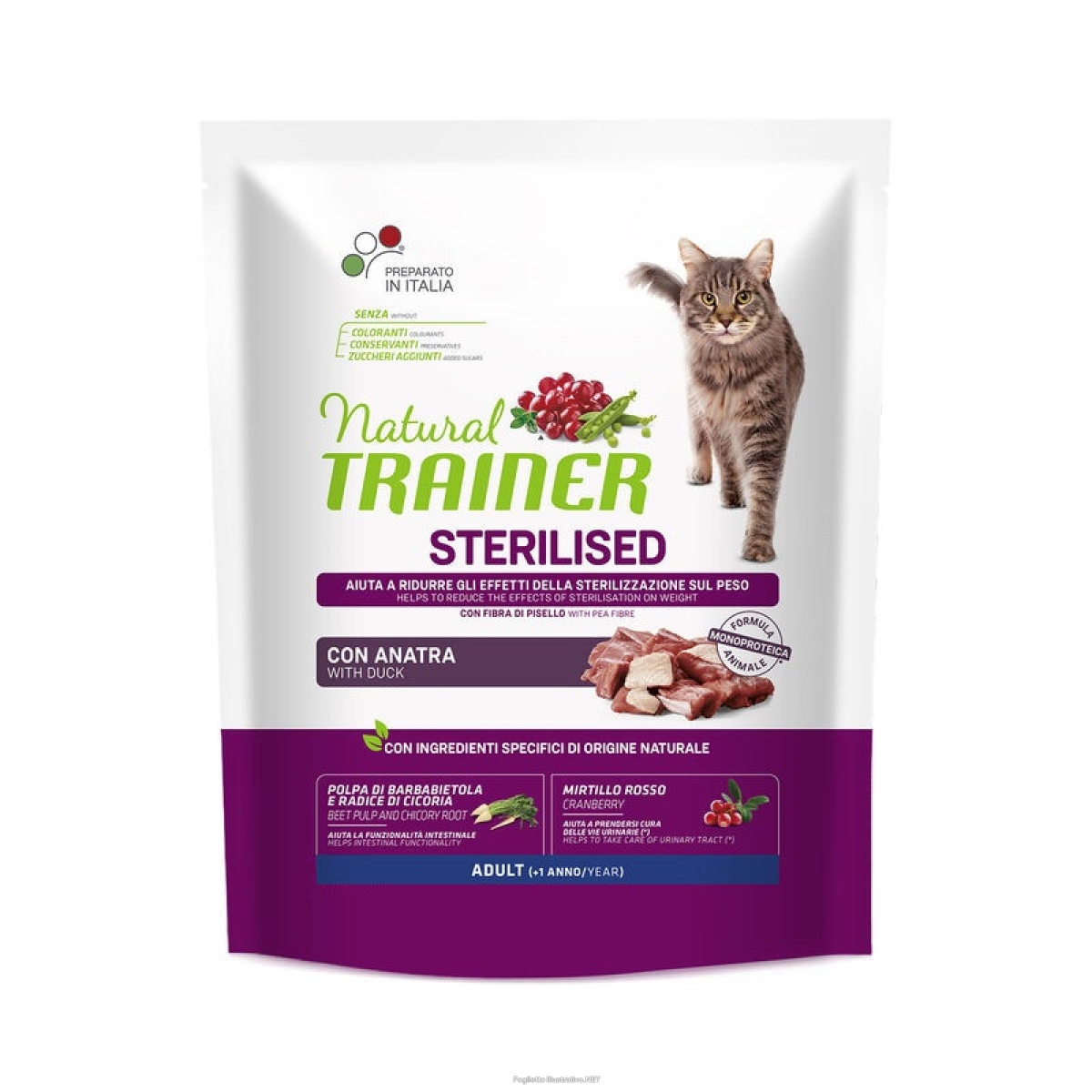 Trova Offerte di trainer natural gatto sterilised anatra 85gr (bustina) e compra online