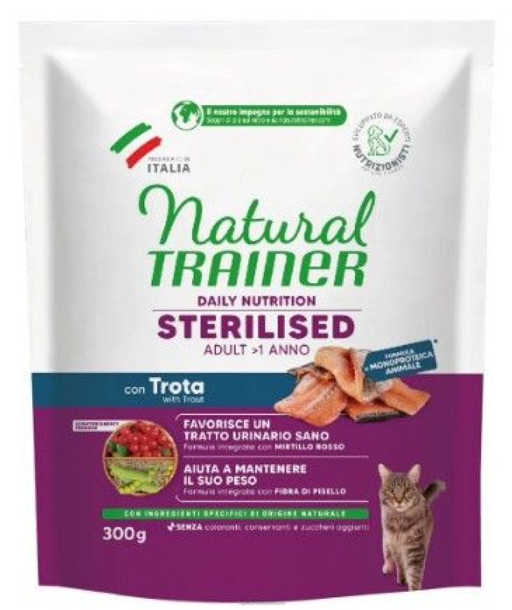 Trova Offerte di trainer natural gatto sterilised trota 300gr e compra online