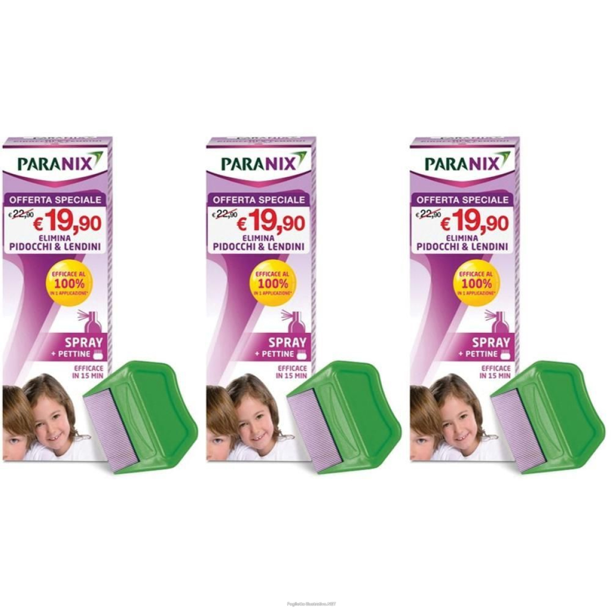 Trova Offerte di Trattamento Spray Pidocchi e Lendini Paranix 100 ml + Pettine Taglio P e compra online