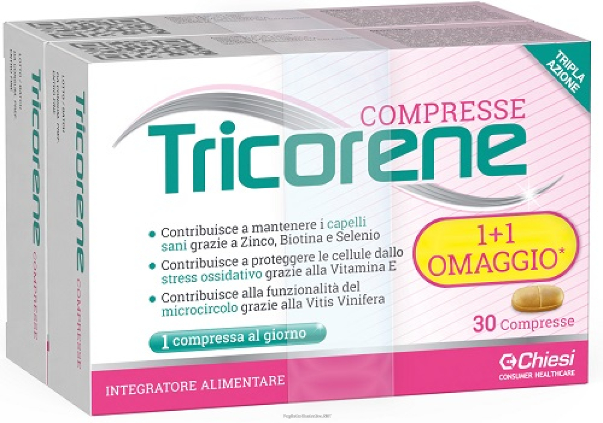 Trova Offerte di tricorene integratore per il benessere di unghie e capelli bipacco 30 compresse + 30 compresse in omaggio e compra online