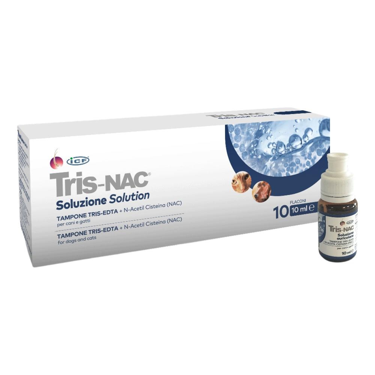 Trova Offerte di Tris nac soluzione otologica sterile per cani e gatti 10 flaconi da 10 ml e compra online