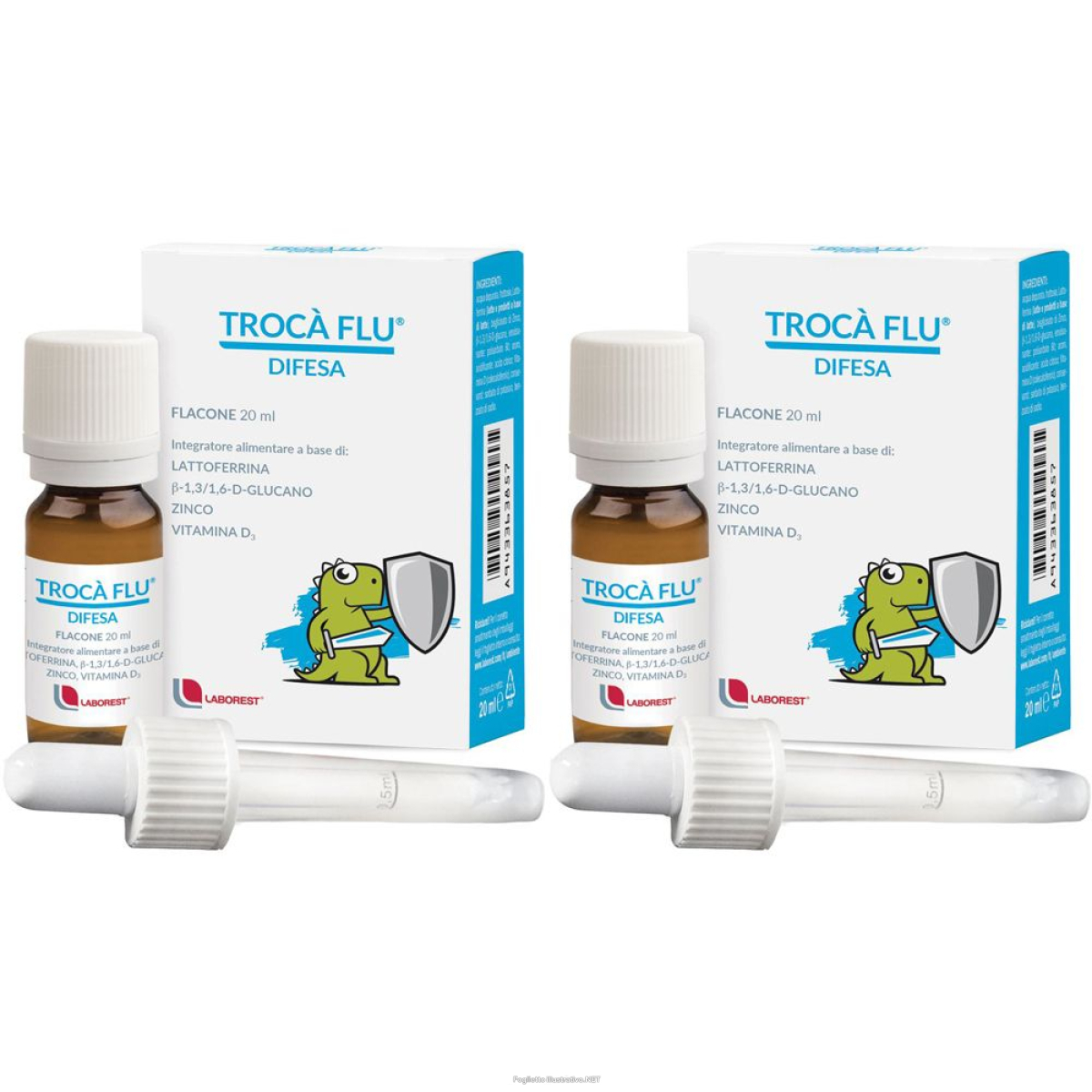 Trova Offerte di troca' flu difesa 20 ml set da 2 2x20 ml gocce orali e compra online