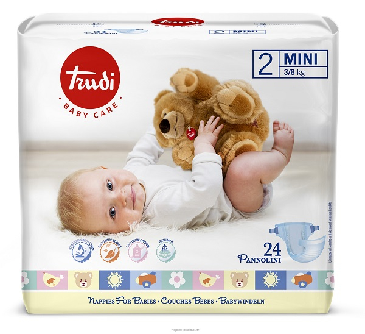 Trova Offerte di trudi baby care pannolini mini 3/6 kg 24 pezzi e compra online