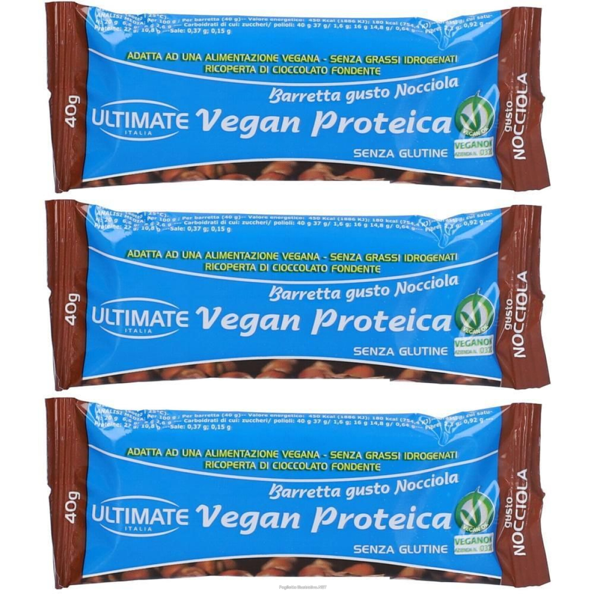 Trova Offerte di ultimate barretta proteica vegana nocciola 3x40 g e compra online