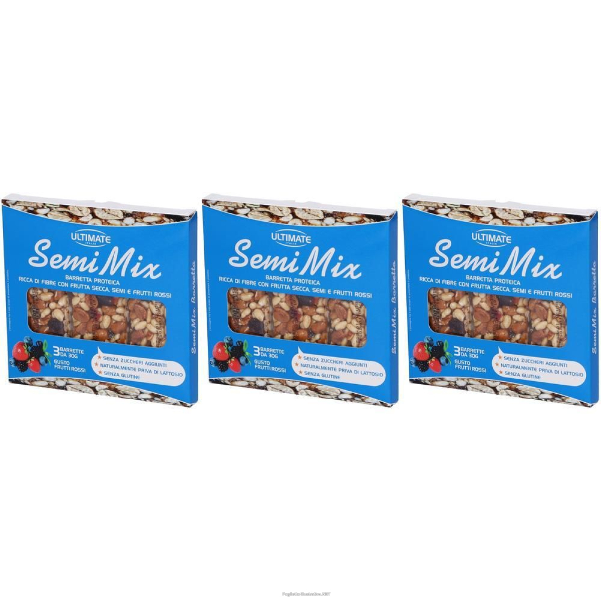 Trova Offerte di ultimate barretta semimix frutti rossi 3 pezzi da 30 g 3x3x30 g e compra online