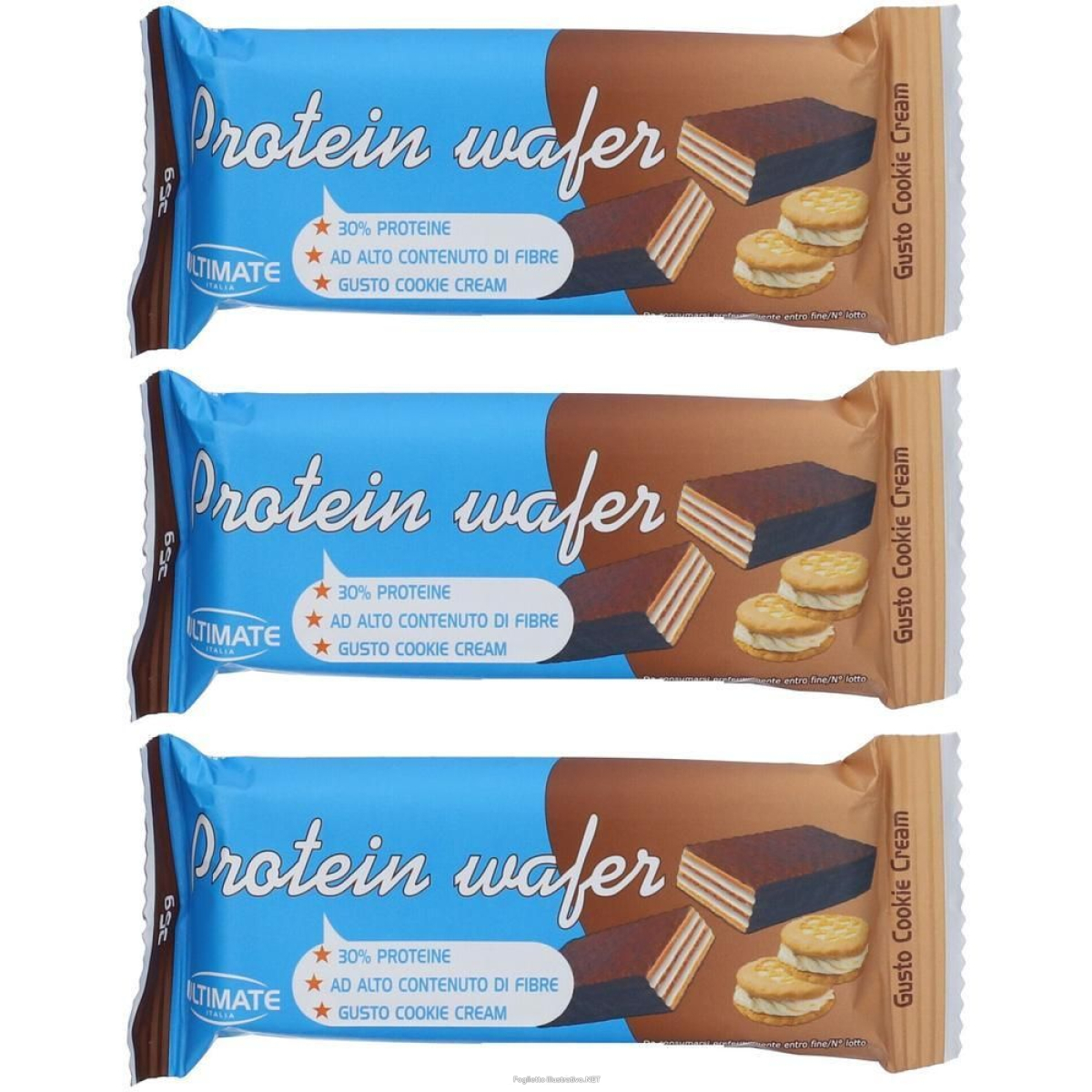Trova Offerte di ultimate italia wafer proteico gusto cookie cream 3x35 g e compra online