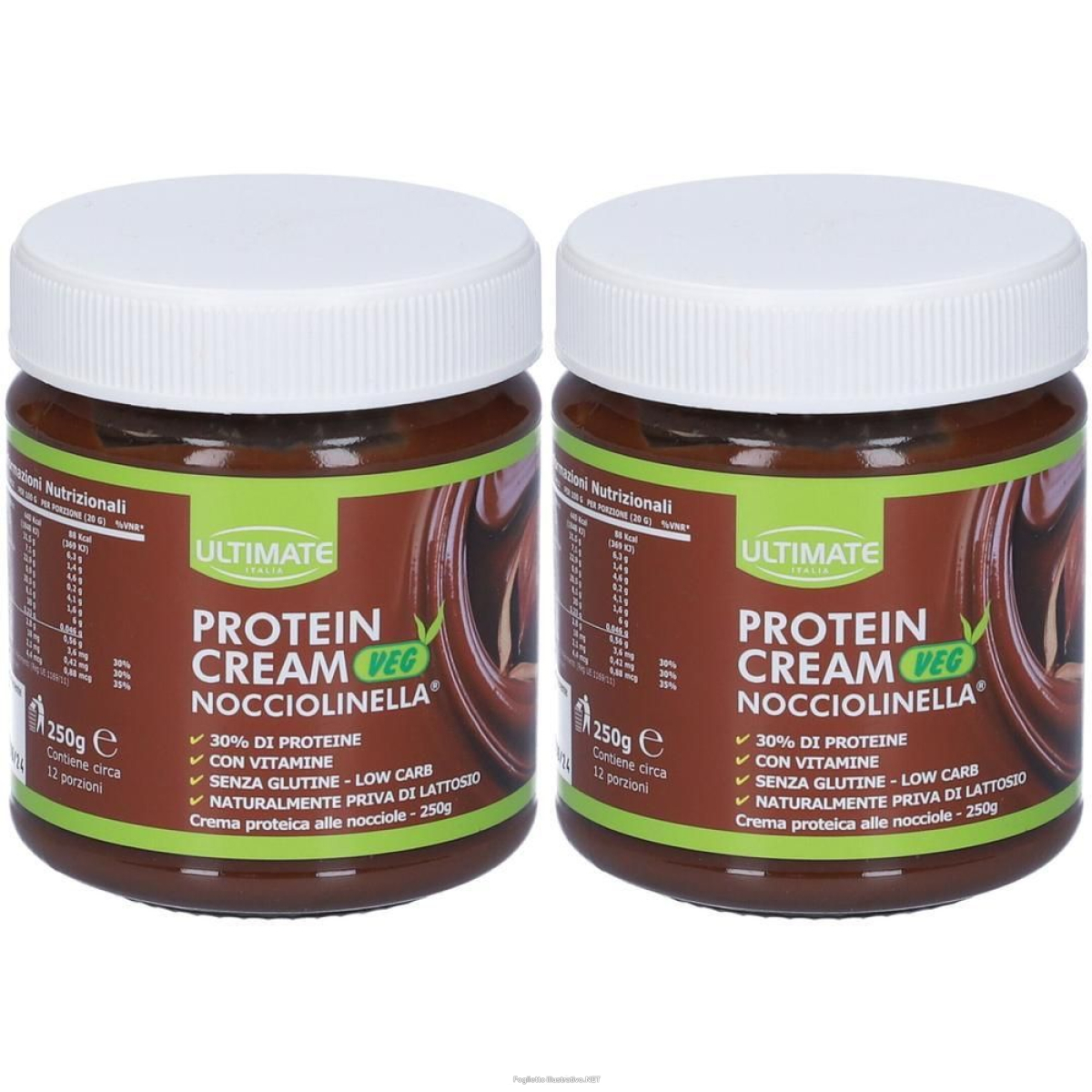 Trova Offerte di ultimate protein cream vega gusto nocciolinella 2x250 g crema e compra online