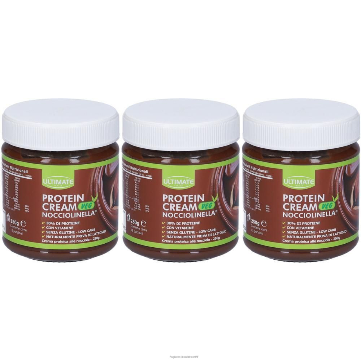 Trova Offerte di ultimate protein cream vega gusto nocciolinella 3x250 g crema e compra online
