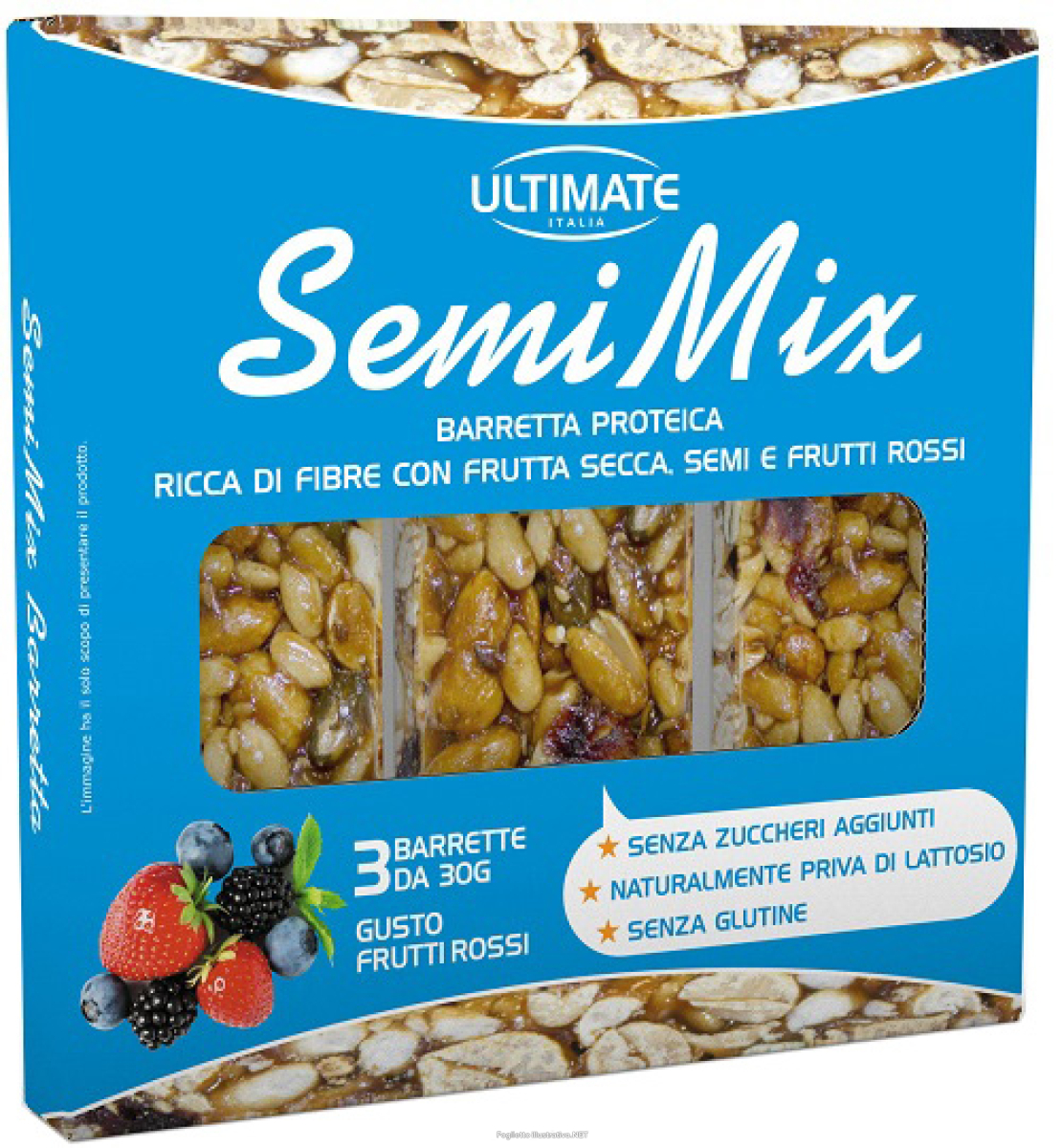 Trova Offerte di ultimate - ultimate barretta semimix frutti rossi confezione 3 pezzi e compra online
