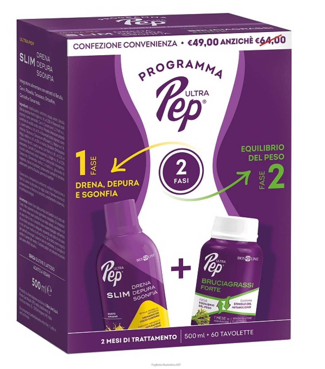 Trova Offerte di ultra pep slim drena depura sgonfia ananas 500 ml + bruciagrassi forte 60 tavolette vecchia formula e compra online