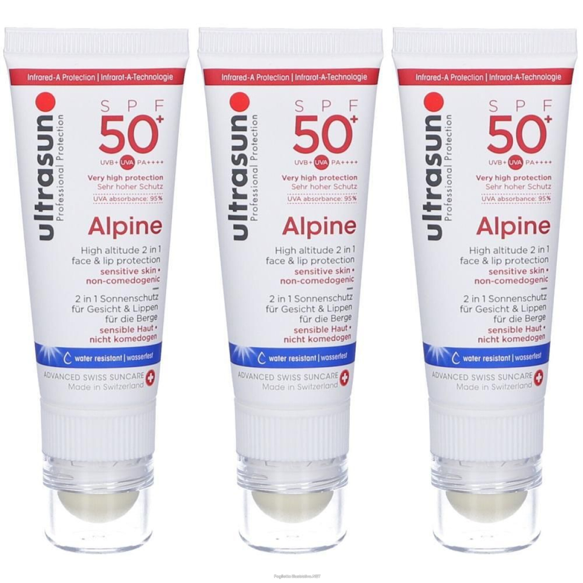 Trova Offerte di ultrasun alpine spf 50+ high altitude 2 in 1 face & lip protection 3x2 e compra online