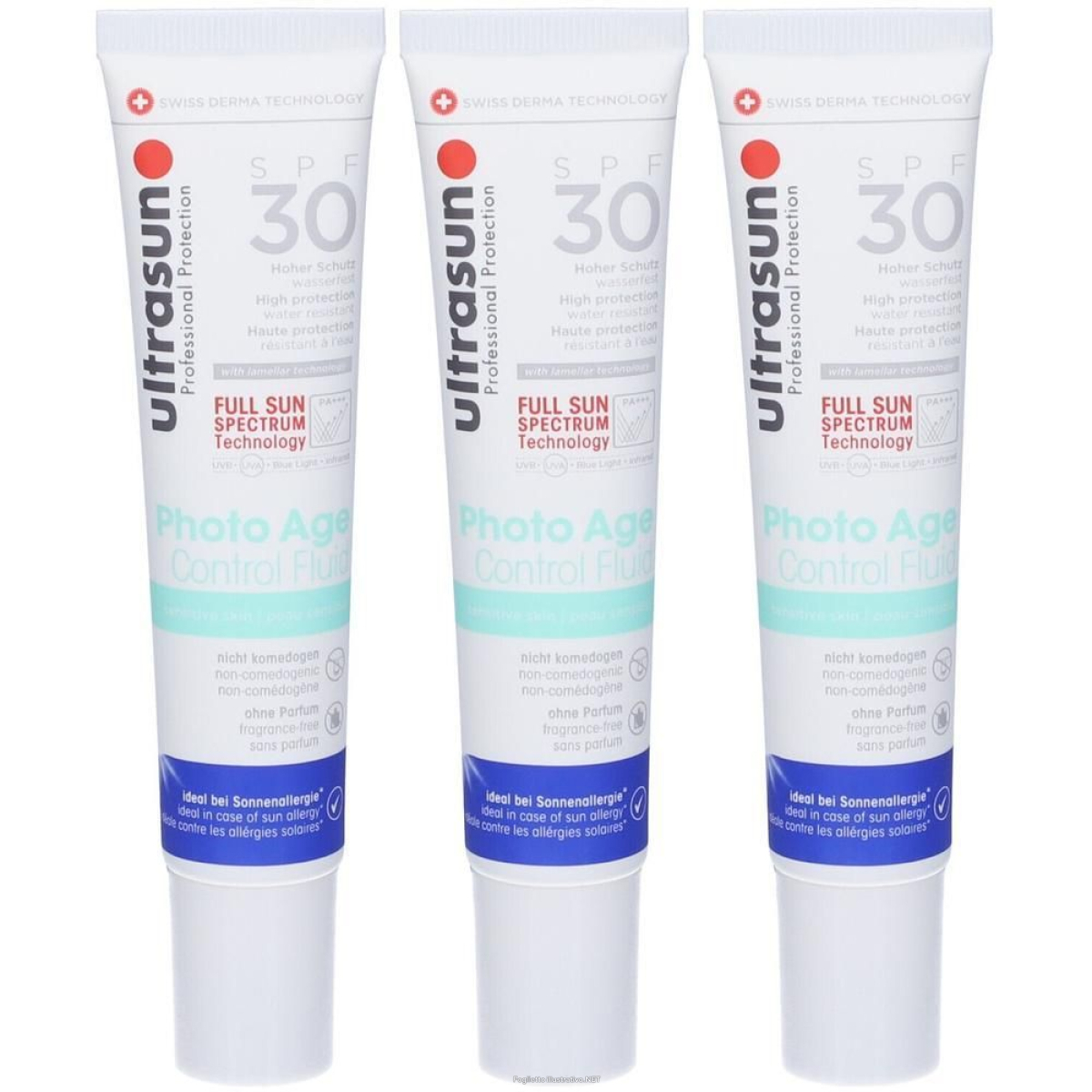 Trova Offerte di ultrasun photo age control fluid spf 30 3x40 ml e compra online