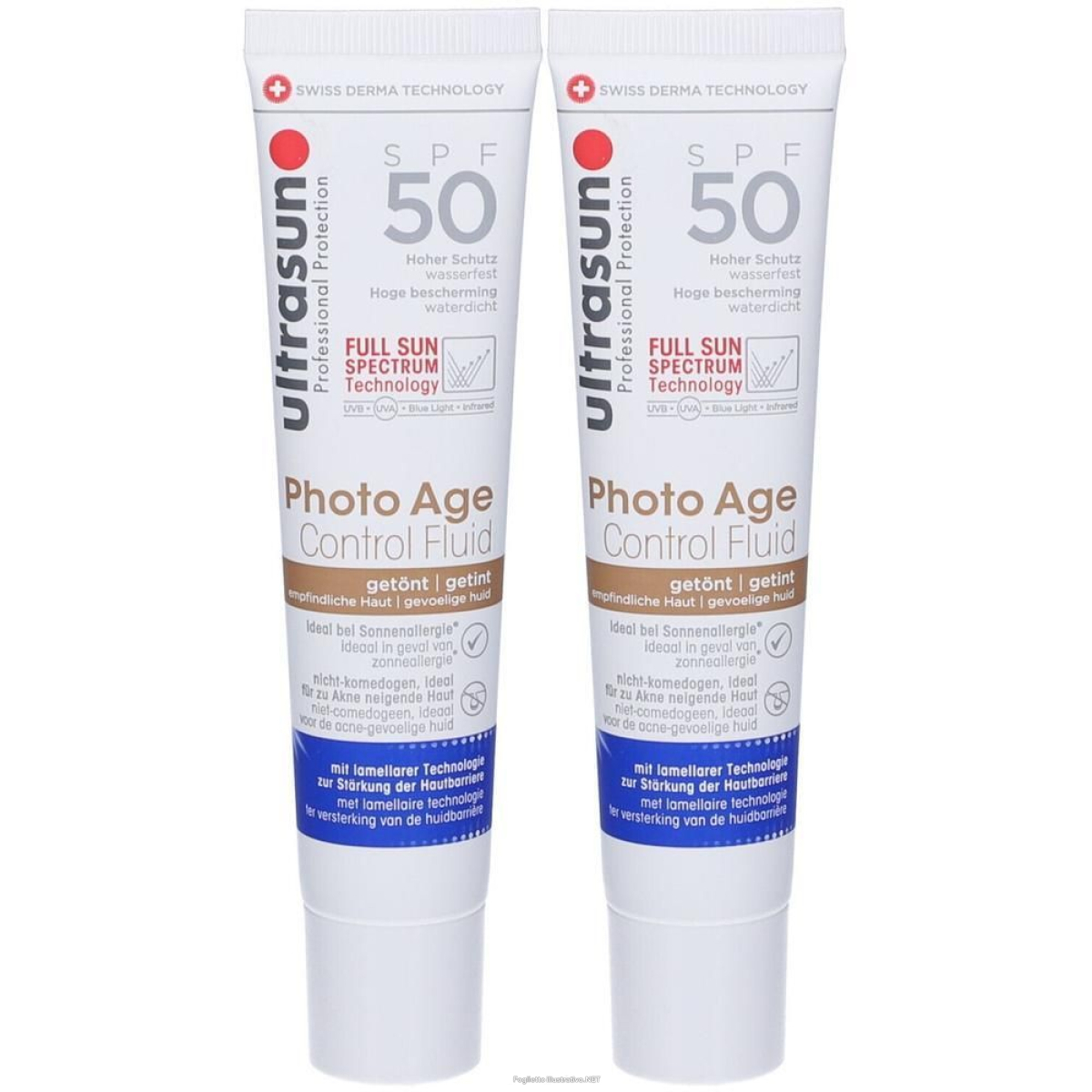 Trova Offerte di ultrasun photo age control fluid spf 50 tinted 2x40 ml e compra online