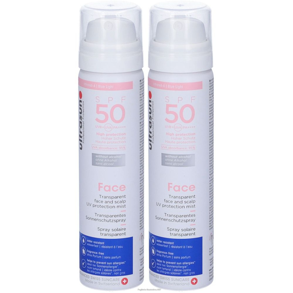 Trova Offerte di ultrasun protezione solare per viso e cuoio capelluto spray spf50 set e compra online