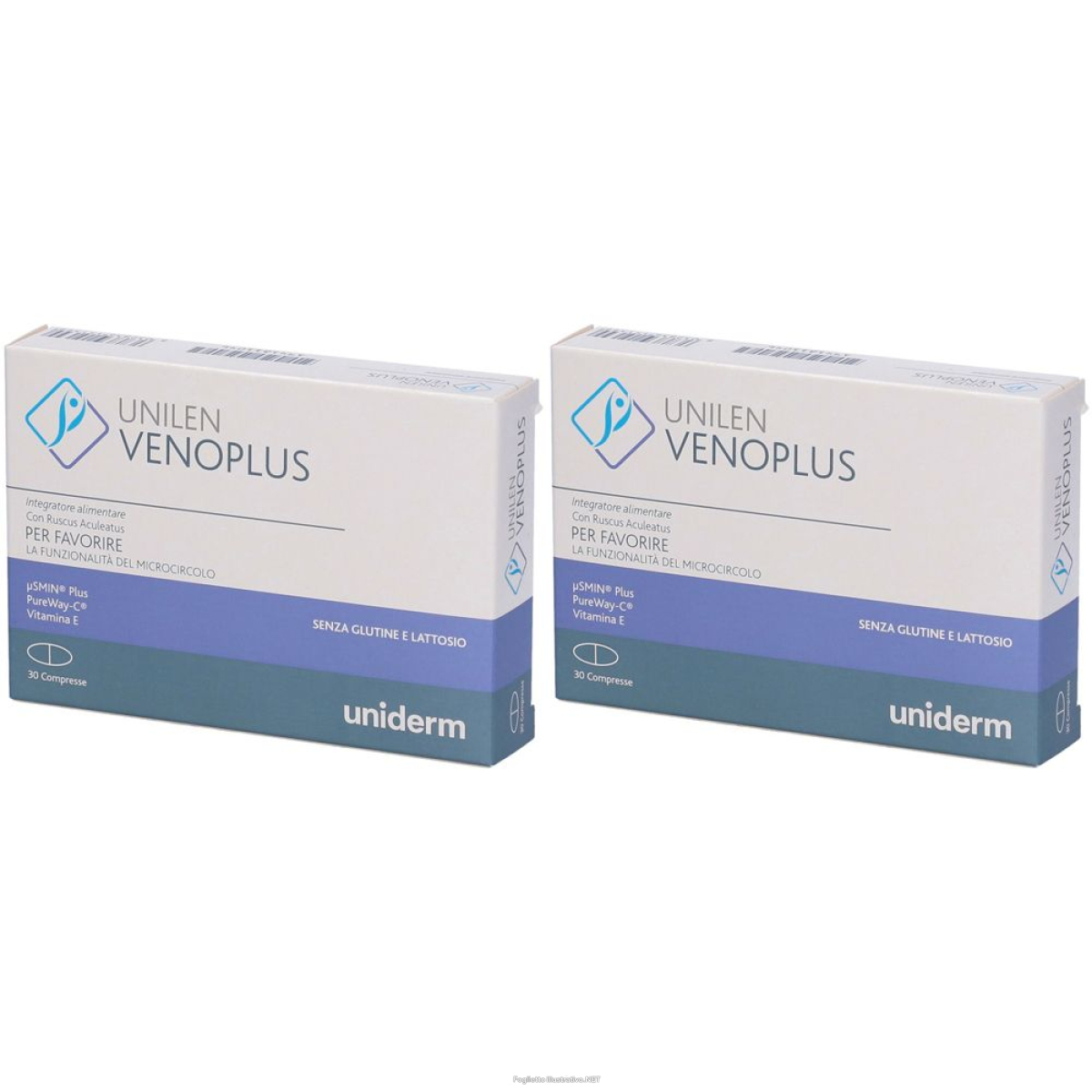 Trova Offerte di unilen venoplus set da 2 2x30 pz compresse e compra online