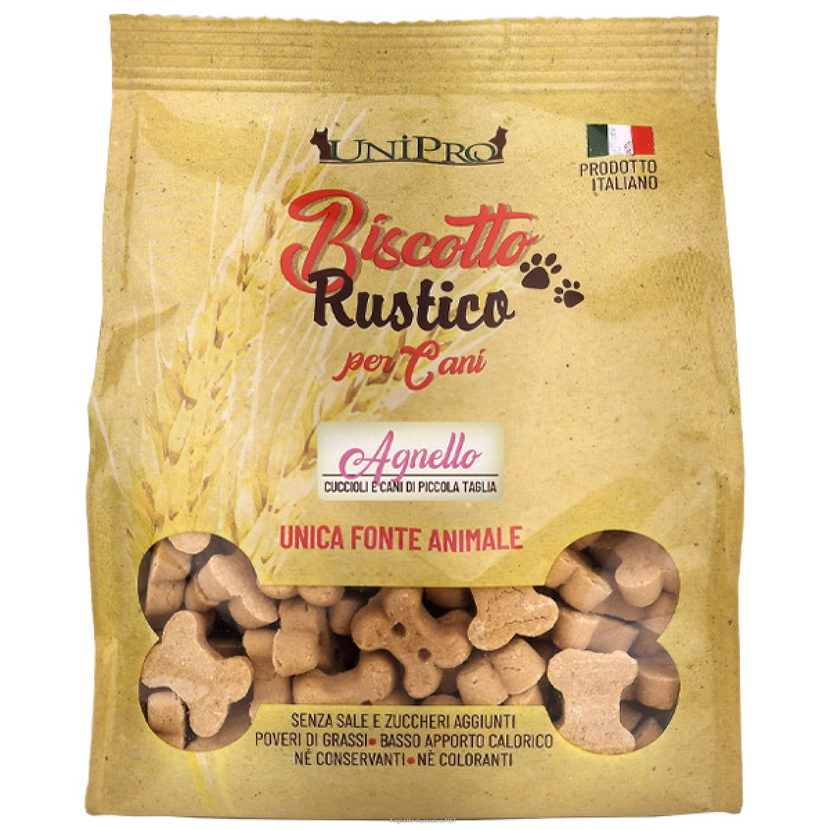 Trova Offerte di unipro biscotto rustico agnello alimento complementare per cani cuccioli/taglia piccola 300g e compra online