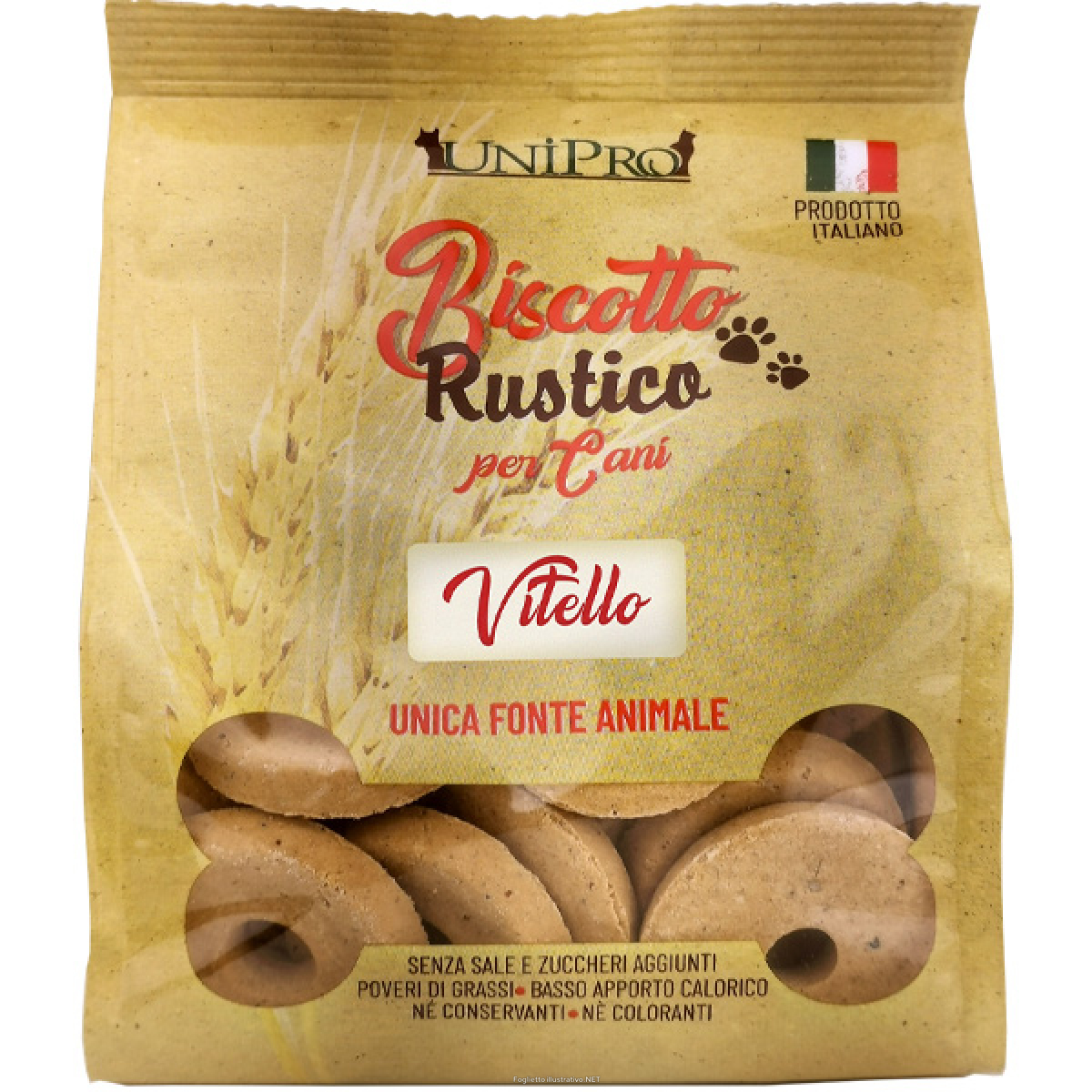 Trova Offerte di unipro biscotto rustico vitello alimento complementare per cani 300g e compra online