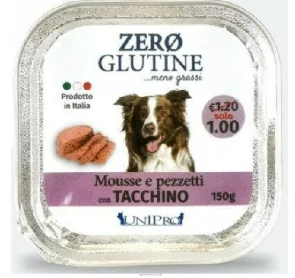 Trova Offerte di unipro cane zero glutine mousse pezzetti di tacchino 150gr (vaschetta) e compra online
