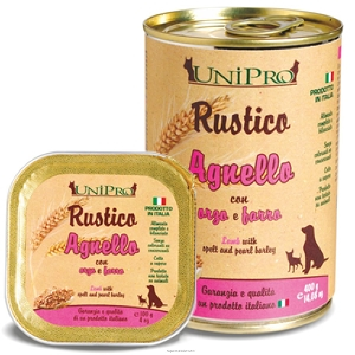 Trova Offerte di unipro rustico cibo umido agnello orzo e farro per cani barattolo 400g e compra online