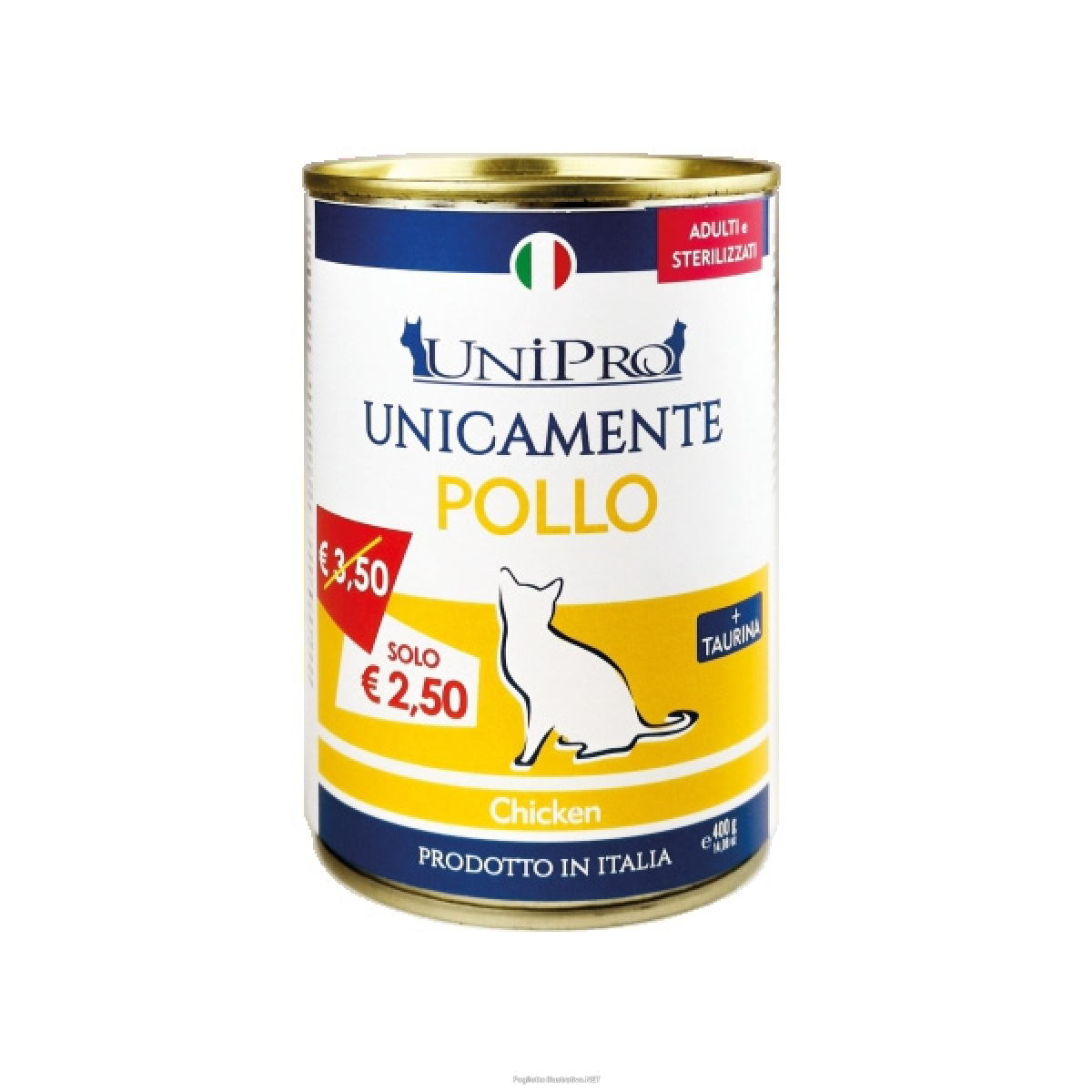 Trova Offerte di unipro unicamente pollo cibo umido gatti adulti sterilizzati barattolo 400g e compra online