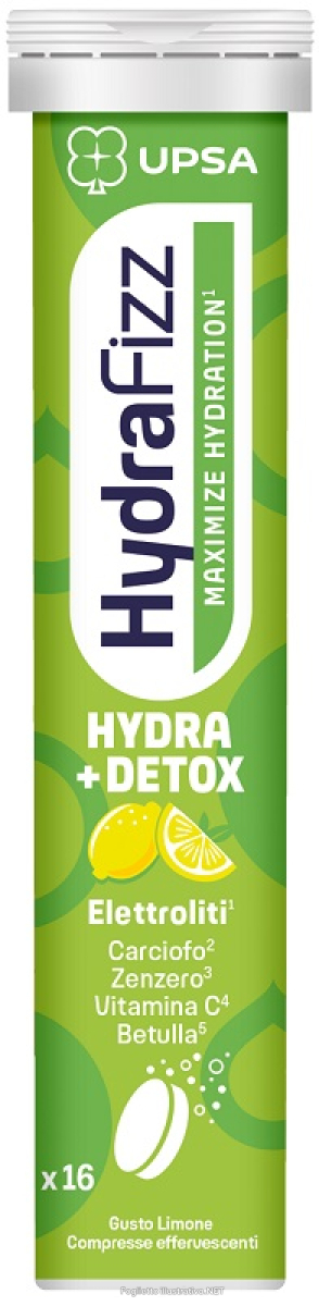 Trova Offerte di upsa hydrafizz hydra+detox integratore per idratazione e depurazione gusto limone 16 compresse effervescenti e compra online