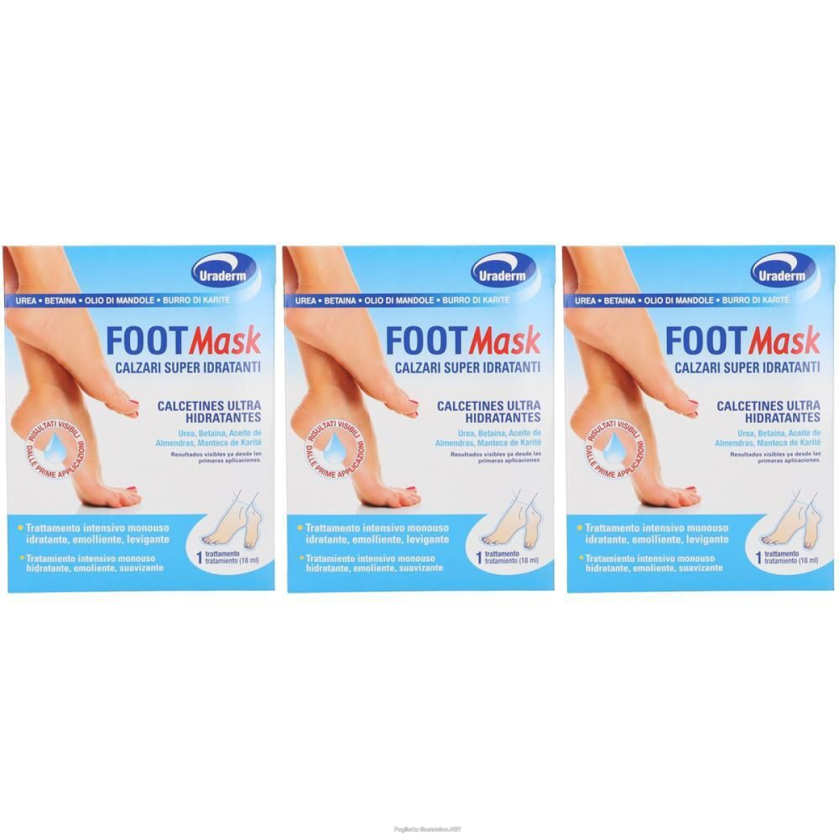 Trova Offerte di uraderm foot mask busta monouso 3x18 ml e compra online