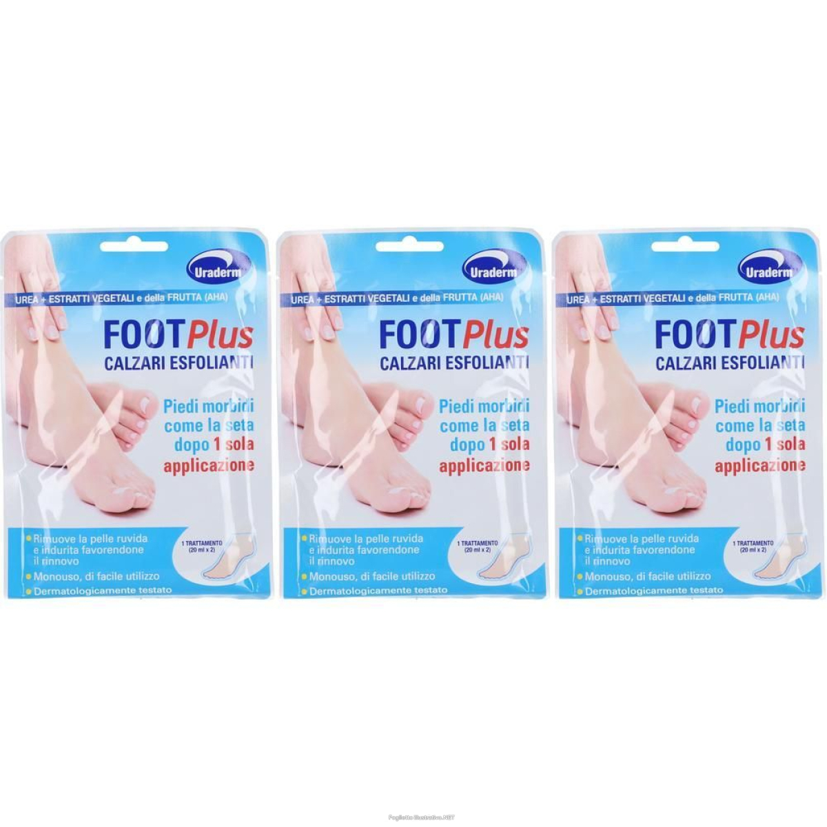 Trova Offerte di uraderm foot plus calze esfolianti 3x2x20 ml gel e compra online