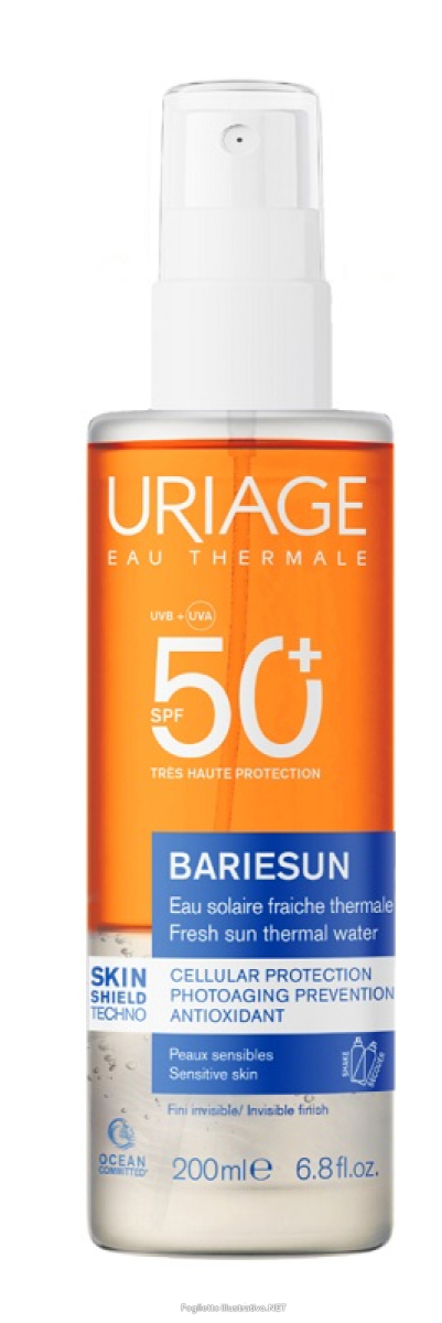Trova Offerte di uriage - bariésun acqua fresca solare invisibile spf50+ viso e corpo per pelle sensibile 200 ml e compra online