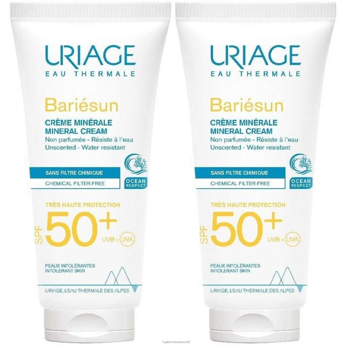 Trova Offerte di uriage bariésun crème minérale spf50 set da 2 2x100 ml crema solare e compra online