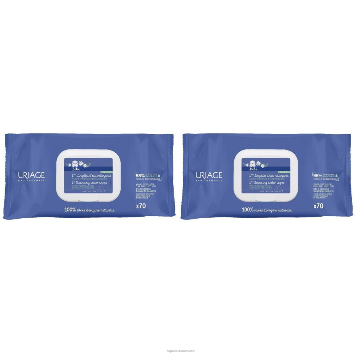 Trova Offerte di uriage bébé salviette detergenti all'acqua set da 2 2x1 pz e compra online