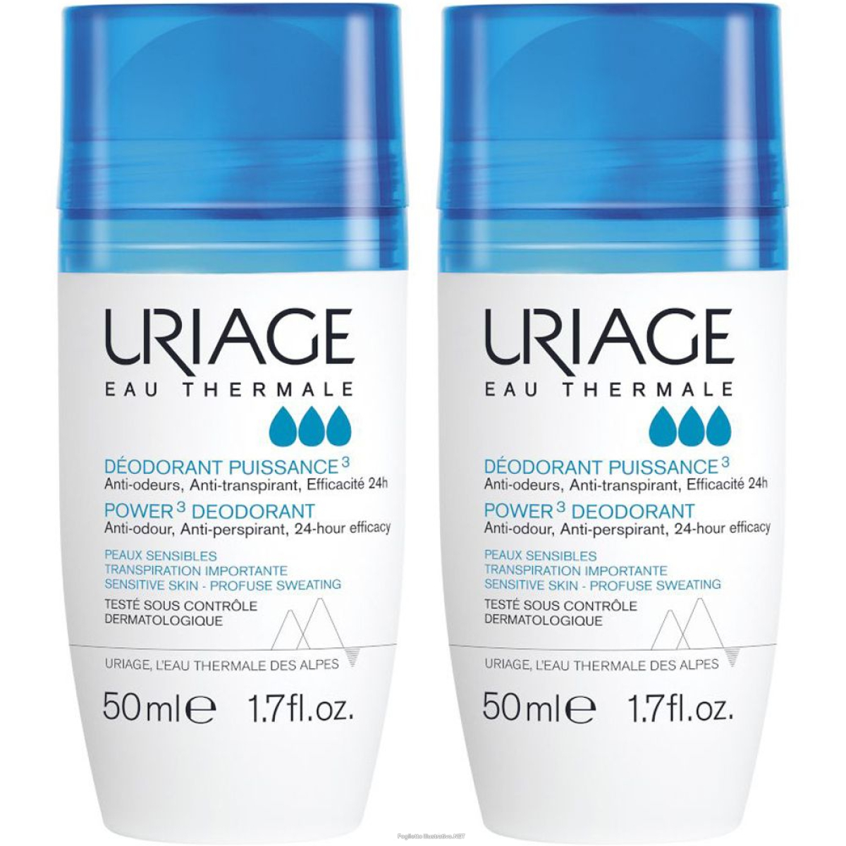 Trova Offerte di uriage deodorante power3 set da 2 2x50 ml roller e compra online