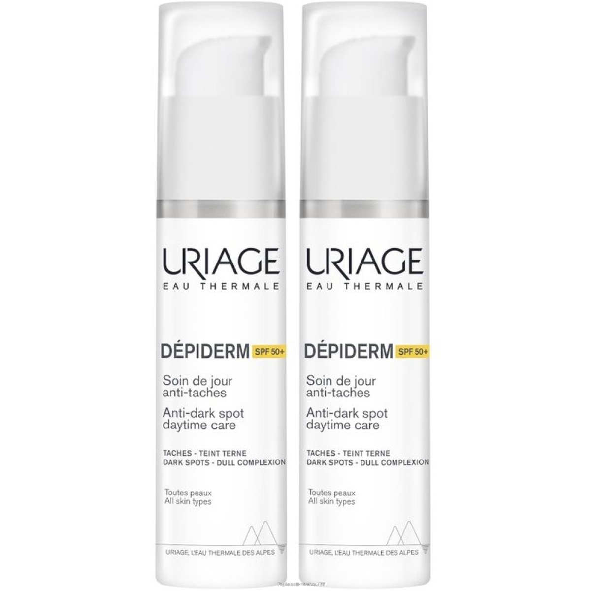 Trova Offerte di uriage depiderm spf 50 set da 2 2x30 ml crema solare e compra online