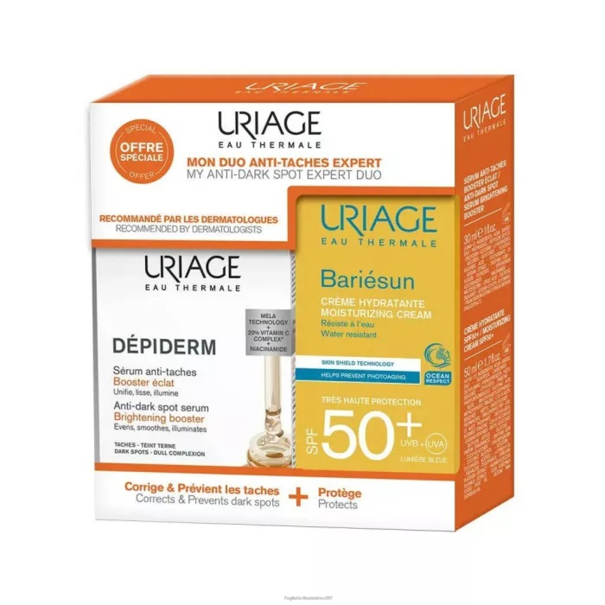Trova Offerte di uriage mon duo anti-taches expert promo con depiderm siero 30 ml + bariesan spf50+ 50 ml e compra online