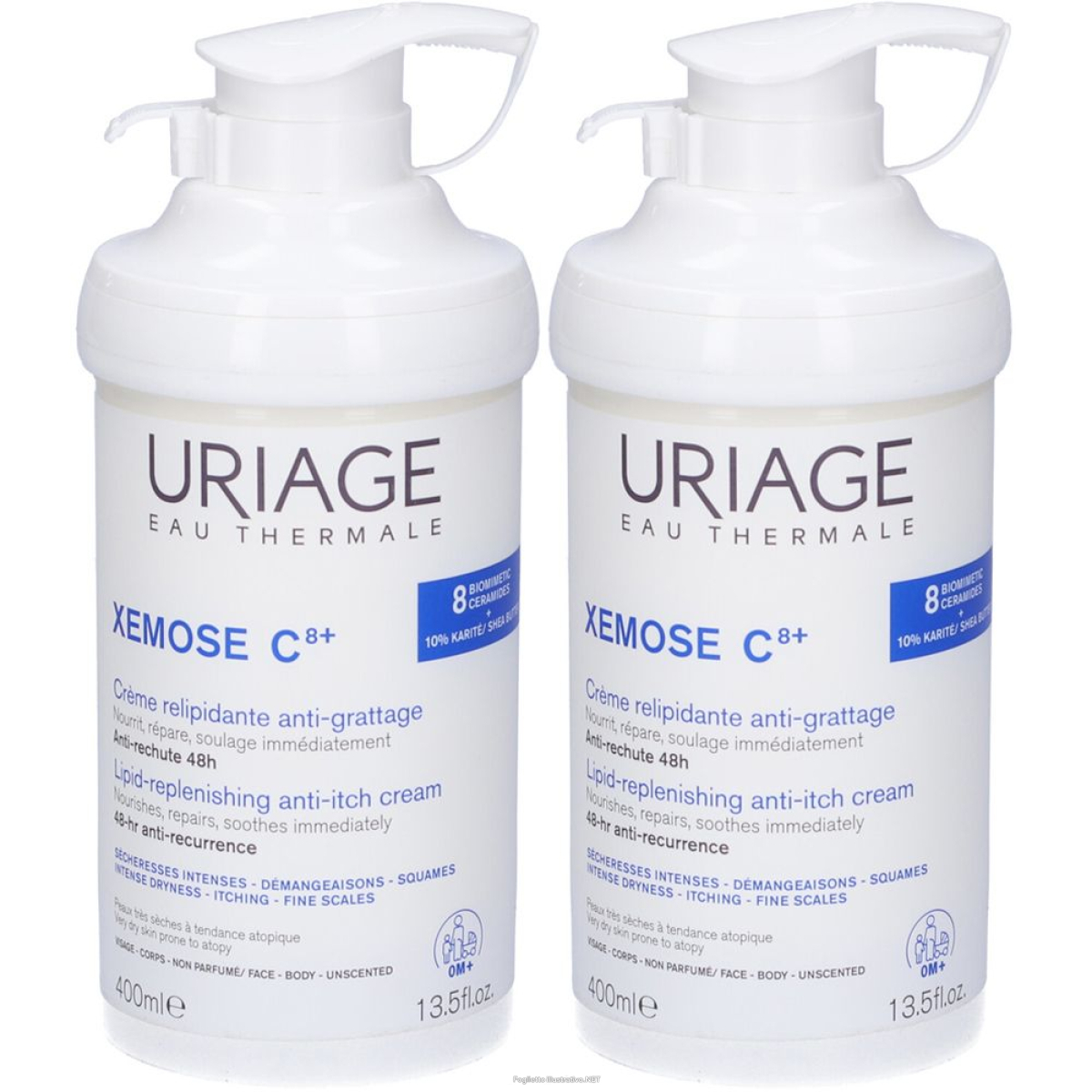 Trova Offerte di uriage xémose c8+ crème relipidante anti-irritations 400ml set da 2 2x e compra online