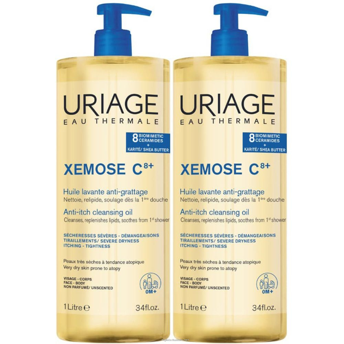 Trova Offerte di uriage xémose c8+ olio detergente 1lt set da 2 2x1 l e compra online