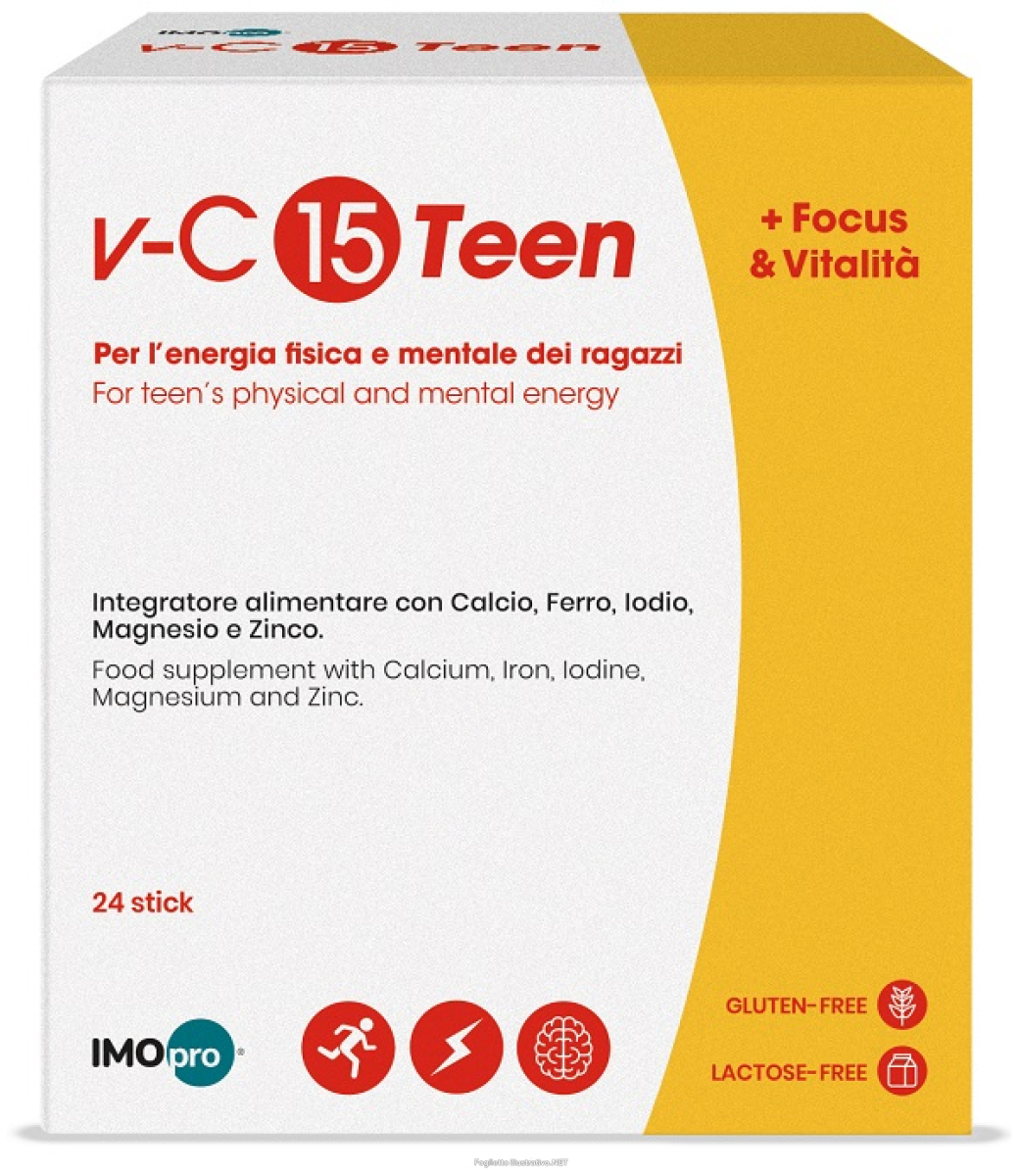 Trova Offerte di v-c 15 teen imopro focus & vitalità integratore per energia fisica e mentale 24 stick e compra online