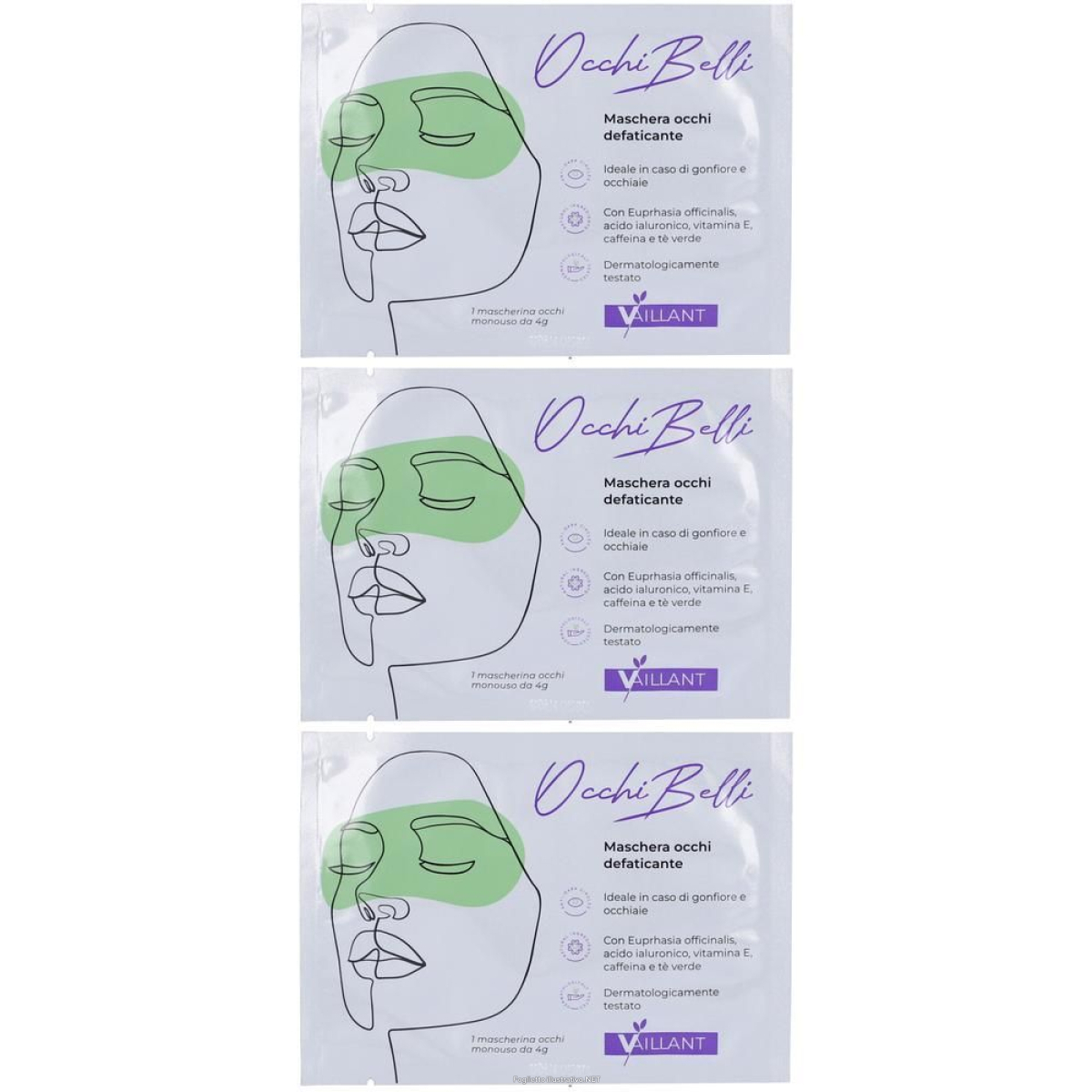 Trova Offerte di vaillant occhibelli maschera occhi defaticante 3x1 pz viso e compra online