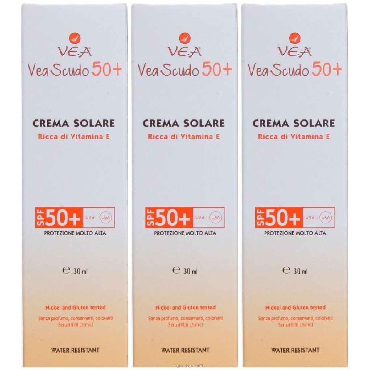 Trova Offerte di vea scudo 50+ 30 ml 3x30 ml crema solare e compra online