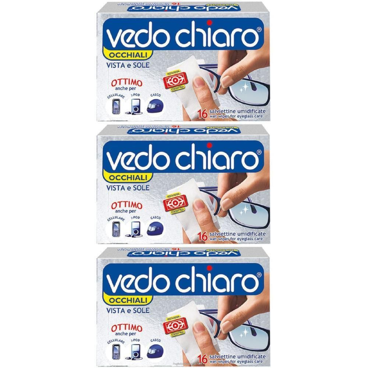 Trova Offerte di vedo chiaro® occhiali salviettine umidificate 3x16 pz salviette e compra online