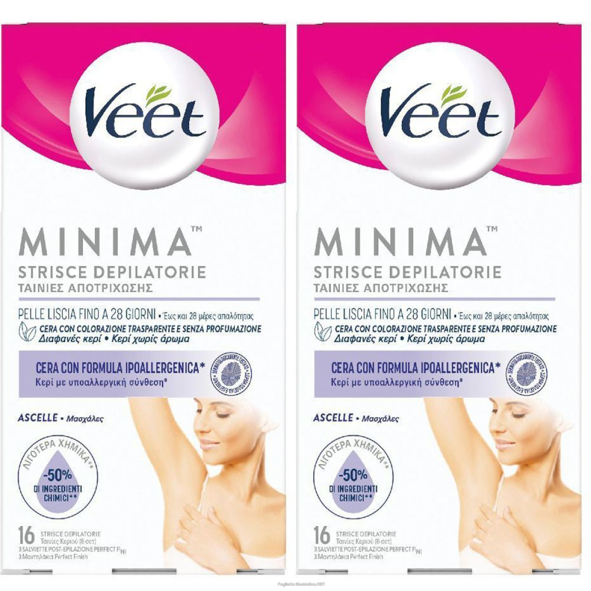 Trova Offerte di veet® minima™ strisce depilatorie set da 2 2x1 pz e compra online