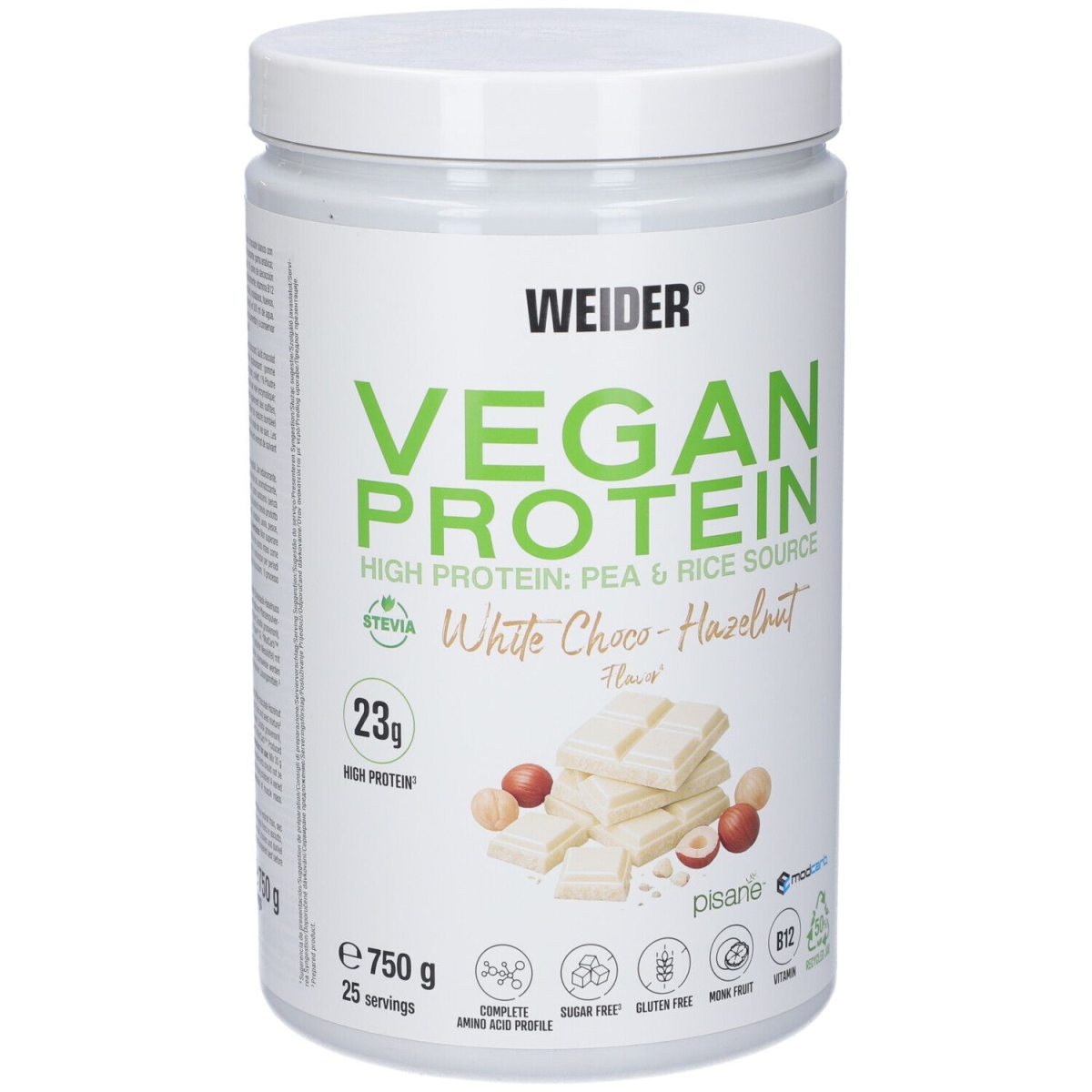 Trova Offerte di Vegan protein ciocco bianco nocciola polvere 750 g per soluzio e compra online