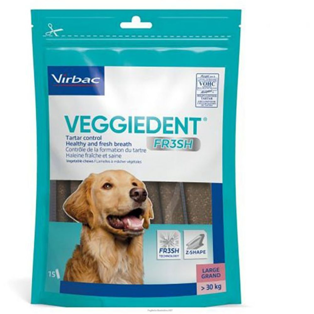 Trova Offerte di veggiedent fr3sh snack dentali taglia l - cani oltre i 30 kg 15 pz gom e compra online