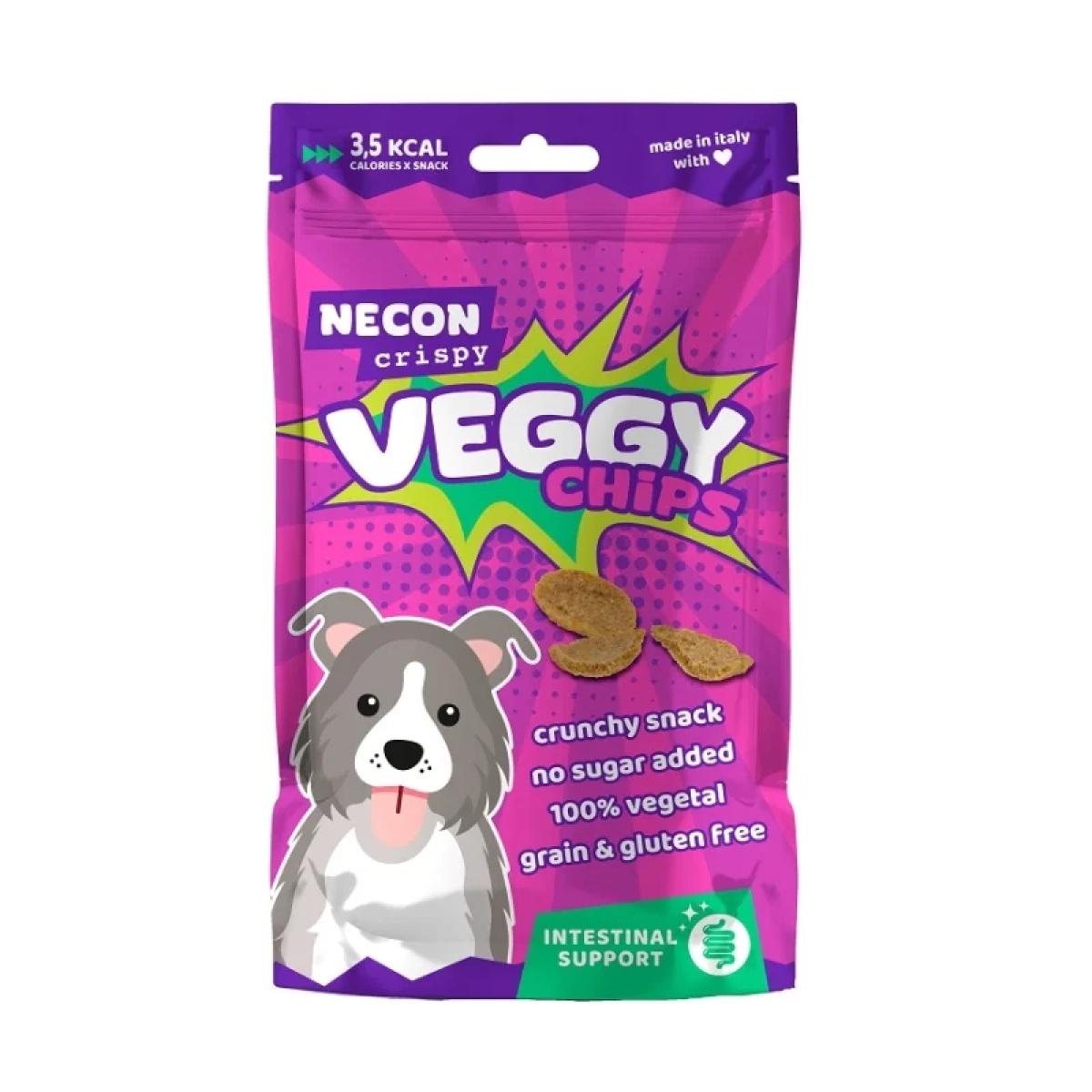 Trova Offerte di Veggy chips intestinal support - snack per supporto intestinale dei cani 85 gr e compra online