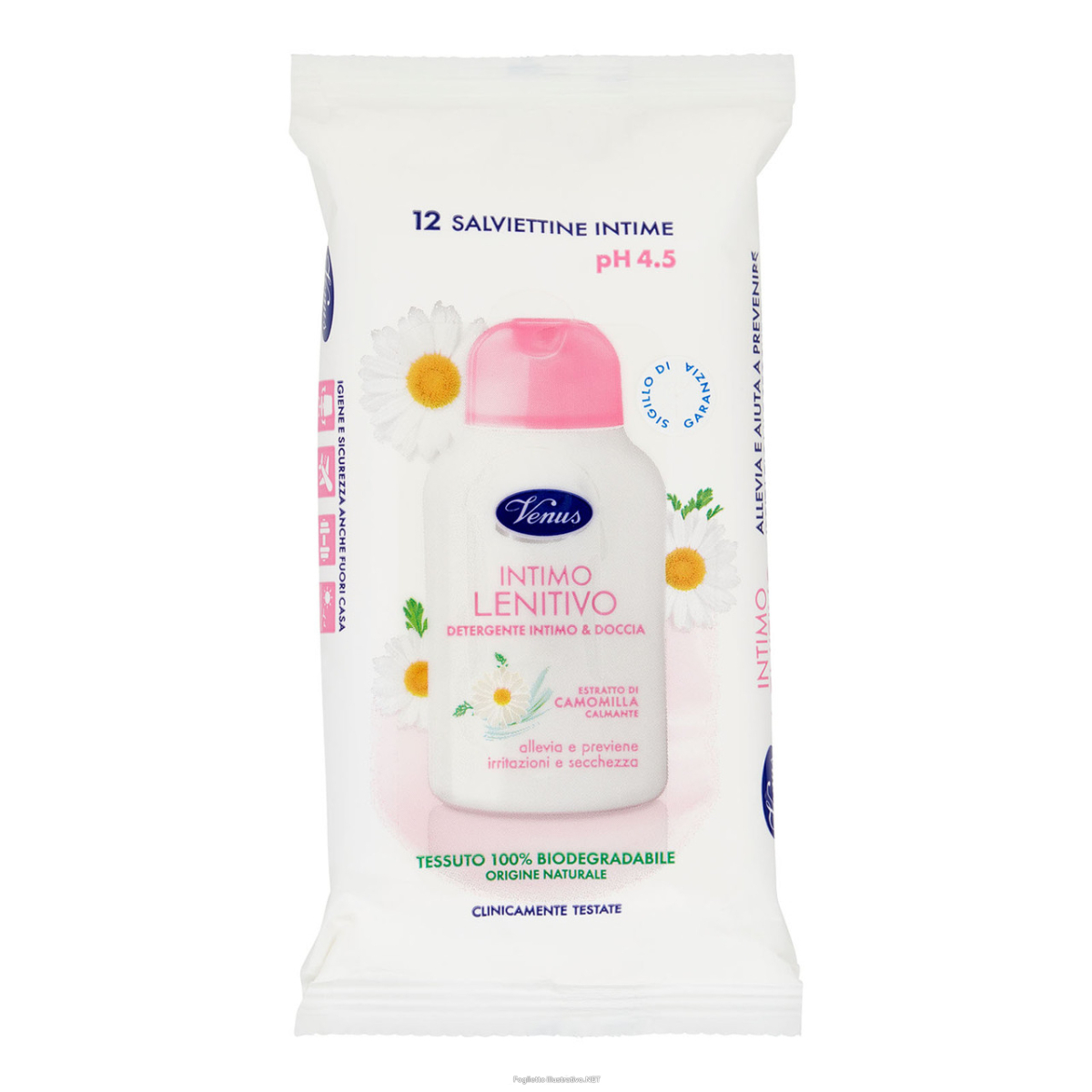 Trova Offerte di venus salviette intime lenitive igiene con camomilla - 12 pezzi e compra online