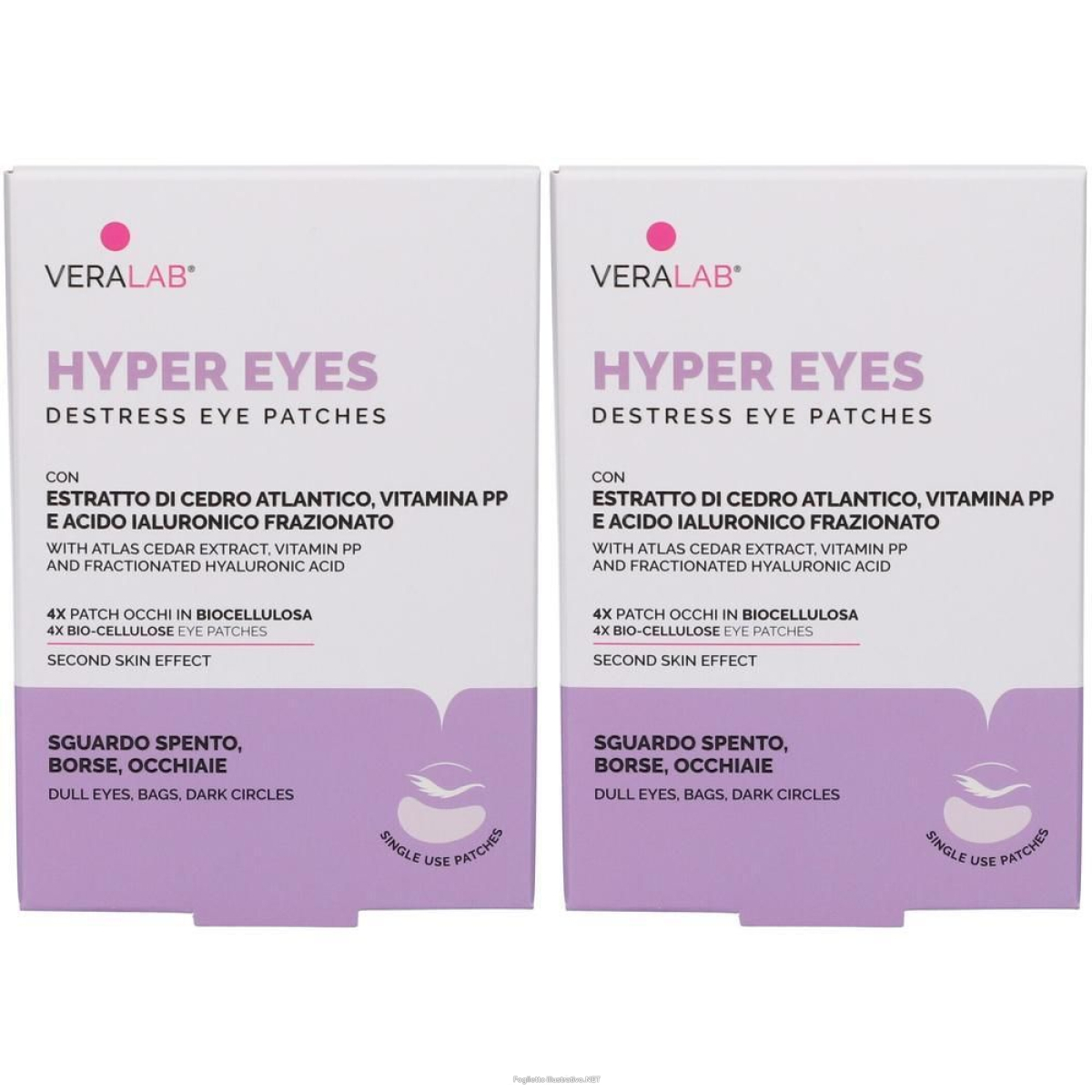 Trova Offerte di veralab hyper eyes destress eye patches kit 4 pezzi 2x4 st e compra online